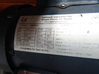 EMI Plastics RM-36 Flat Belt Conveyor 35.5"W x 84"L 115V 1PH Direct Drive 20FPM