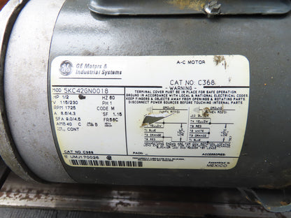 Hytrol 74"L Adj Incline Portable Parts Conveyor 18" Cleated Belt 115V 70FPM