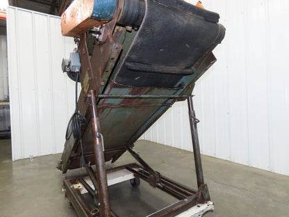 Hytrol 74"L Adj Incline Portable Parts Conveyor 18" Cleated Belt 115V 70FPM