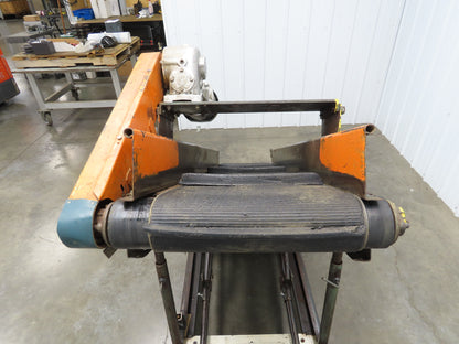 Hytrol 74"L Adj Incline Portable Parts Conveyor 18" Cleated Belt 115V 70FPM