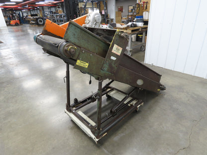 Hytrol 74"L Adj Incline Portable Parts Conveyor 18" Cleated Belt 115V 70FPM