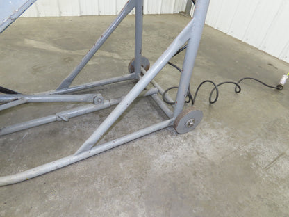 60"L Adjustable Incline Portable Parts Conveyor 12" Cleated Belt 115V 60FPM