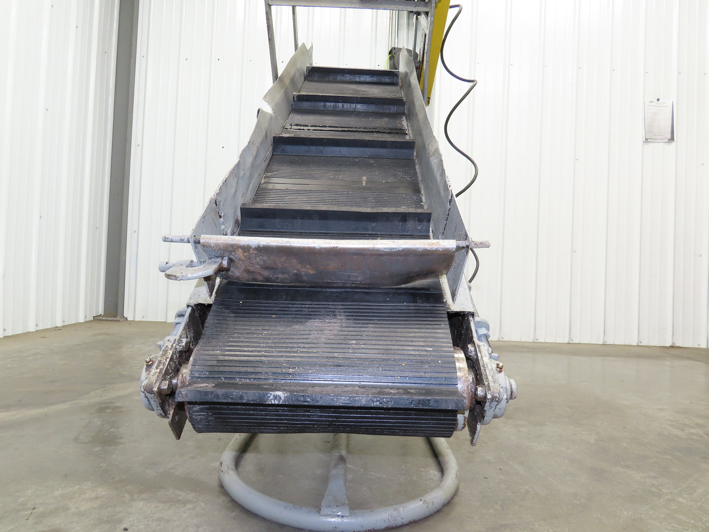 60"L Adjustable Incline Portable Parts Conveyor 12" Cleated Belt 115V 60FPM