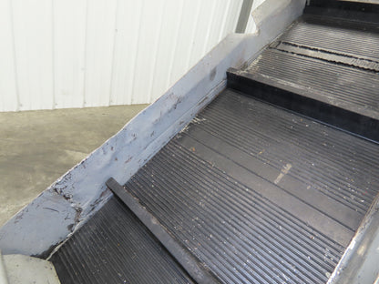 60"L Adjustable Incline Portable Parts Conveyor 12" Cleated Belt 115V 60FPM