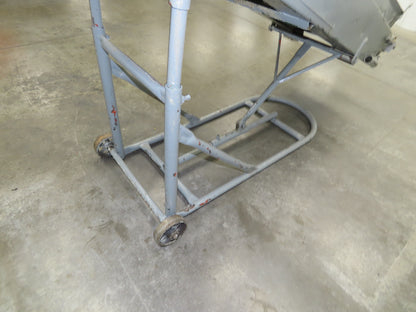 84"L Adjustable Incline Portable Parts Conveyor 16" Cleated Belt 115V 60FPM