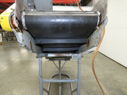 84"L Adjustable Incline Portable Parts Conveyor 16" Cleated Belt 115V 60FPM