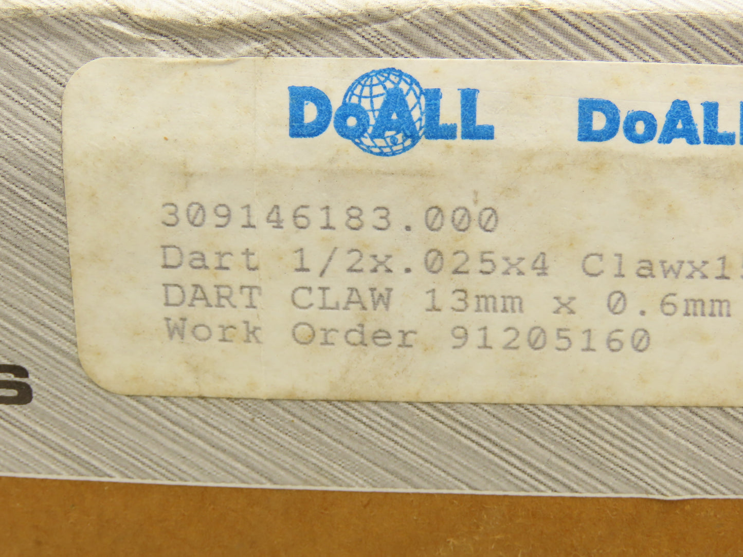 Doall 309146183 Dart Claw 4 TPI Metal Bandsaw Blade 1/2 x .025 x 4  Lot of 9
