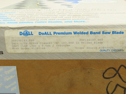 Doall 309146183 Dart Claw 4 TPI Metal Bandsaw Blade 1/2 x .025 x 4  Lot of 9