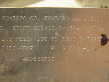 Foxboro 871FT-2E1A1C-C/439A Torodial Flow-Through Conductivity Sensor 225 PSIG