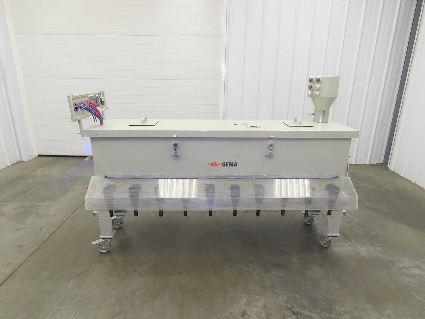 Gema Powder Coating Hopper Fluidization Vacuum 20 Ports Unit Fluidizing