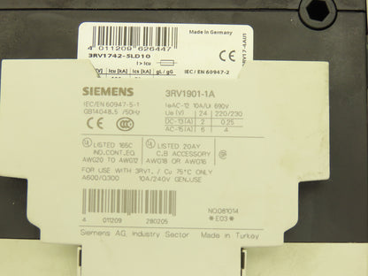 Siemens 3RV1946-2B Rotary Mechanism Circuit Breaker Interlock Kit Missing Knob