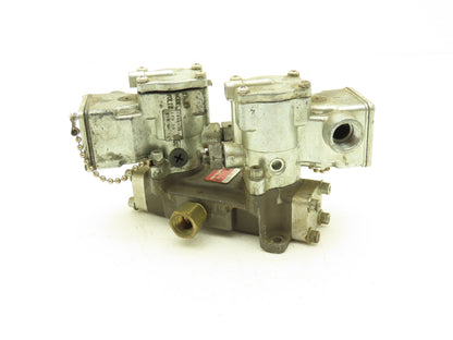 Schrader Bellows K065-6035 L465-26-102 Double Pilot Valve Manifold Assembly 120V