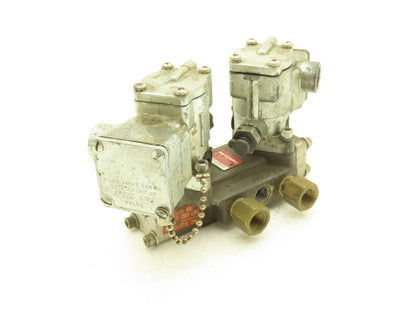 Schrader Bellows K065-6035 L465-26-102 Double Pilot Valve Manifold Assembly 120V