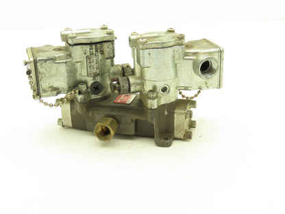 Schrader Bellows K065-6035 L465-26-102 Double Pilot Valve Manifold Assembly 120V