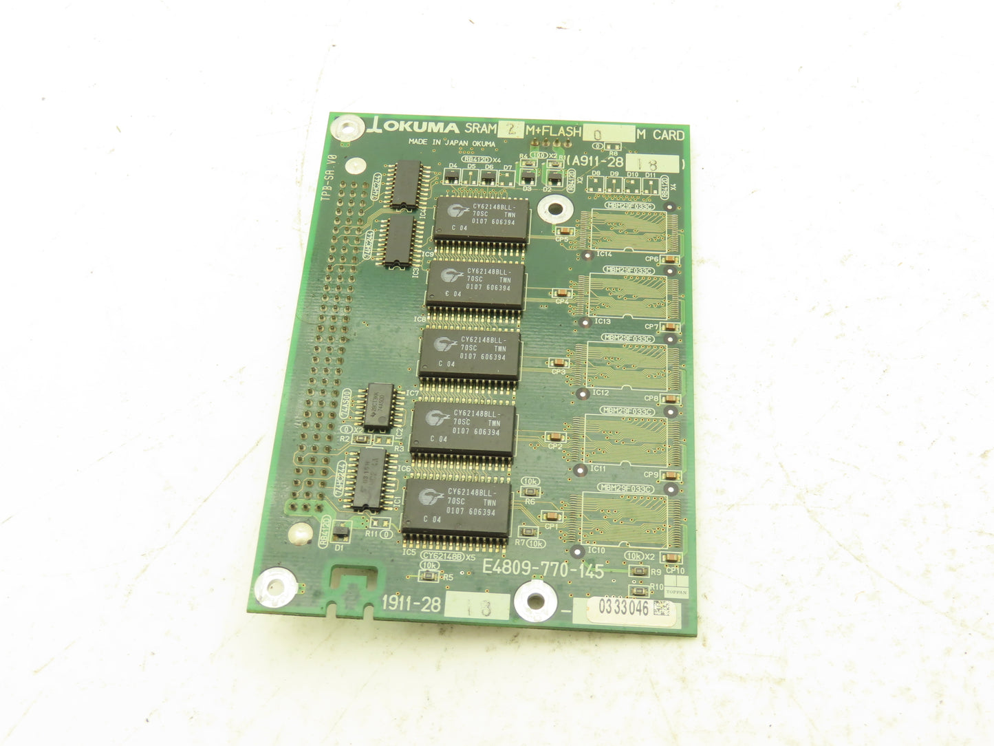 Okuma E4809-770-145 Printed Circuit FR Board Module PCB Sram 2 M+Flash 0M Card