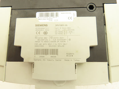 Siemens 3RV1742-5CD10 Circuit Breaker System Protection 20A 600VAC 3 Ph Lot of 2