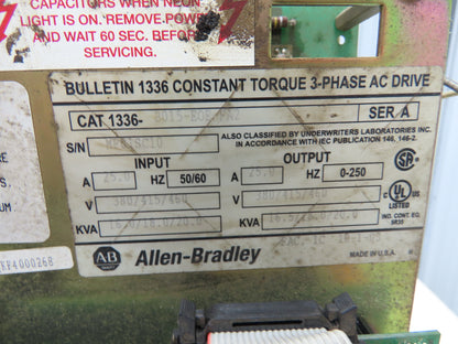 Allen Bradley 1336-B015-E0E-FA2 Variable Speed VFD AC Drive 15Hp 460V 3PH