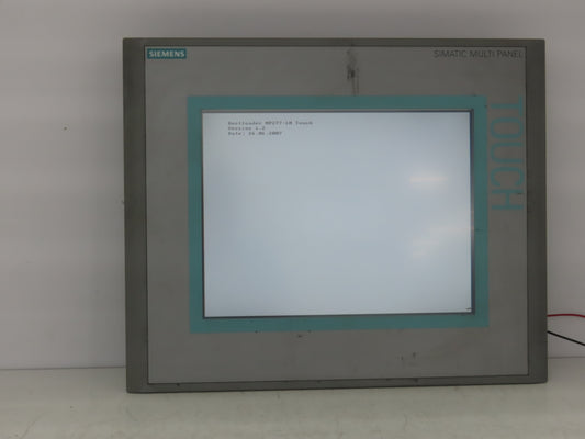 Siemens 6AV6 643-0CD01-1AX1 MP277 Simatic 10" HMI Touch Screen Control Panel