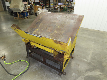 Airfloat Pneumatic Tilt Table Tote Tipper 8000lbs 30° Degree 55x44" Top 14" Lip