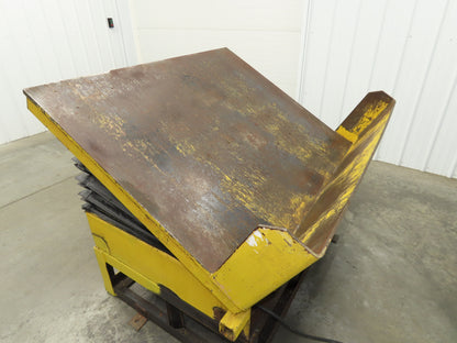 Airfloat Pneumatic Tilt Table Tote Tipper 8000lbs 30° Degree 55x44" Top 14" Lip