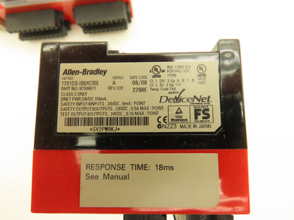 Allen Bradley 1791DS-IB8XOB8 Compact Block Device Net Safety Module I/O Lot of 6