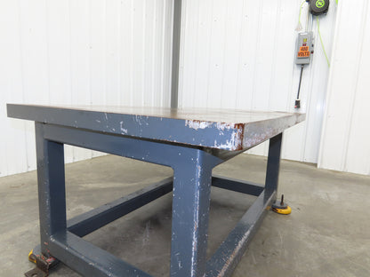 2" Steel Top Machine Base Welding Table Work Bench 58x36" Top 26" H