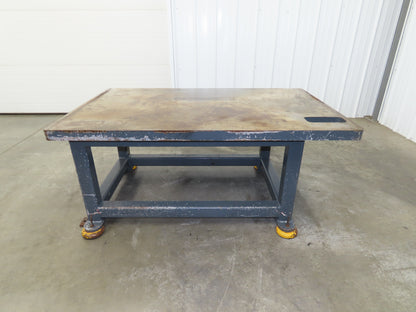 2" Steel Top Machine Base Welding Table Work Bench 58x36" Top 26" H