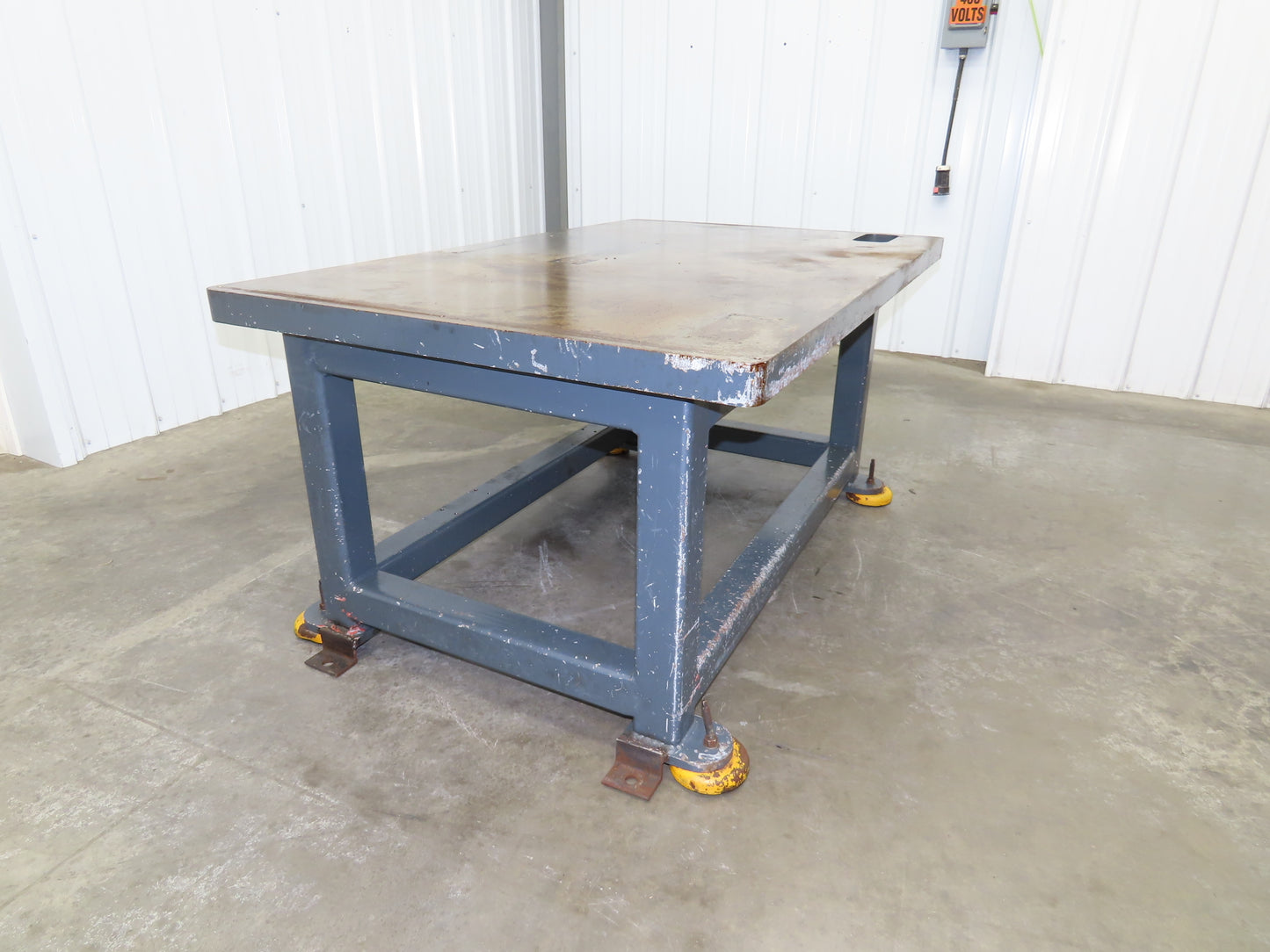 2" Steel Top Machine Base Welding Table Work Bench 58x36" Top 26" H