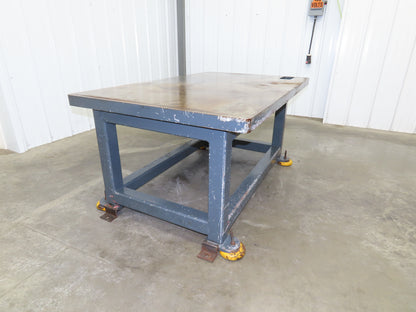 2" Steel Top Machine Base Welding Table Work Bench 58x36" Top 26" H