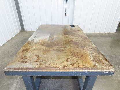 2" Steel Top Machine Base Welding Table Work Bench 58x36" Top 26" H