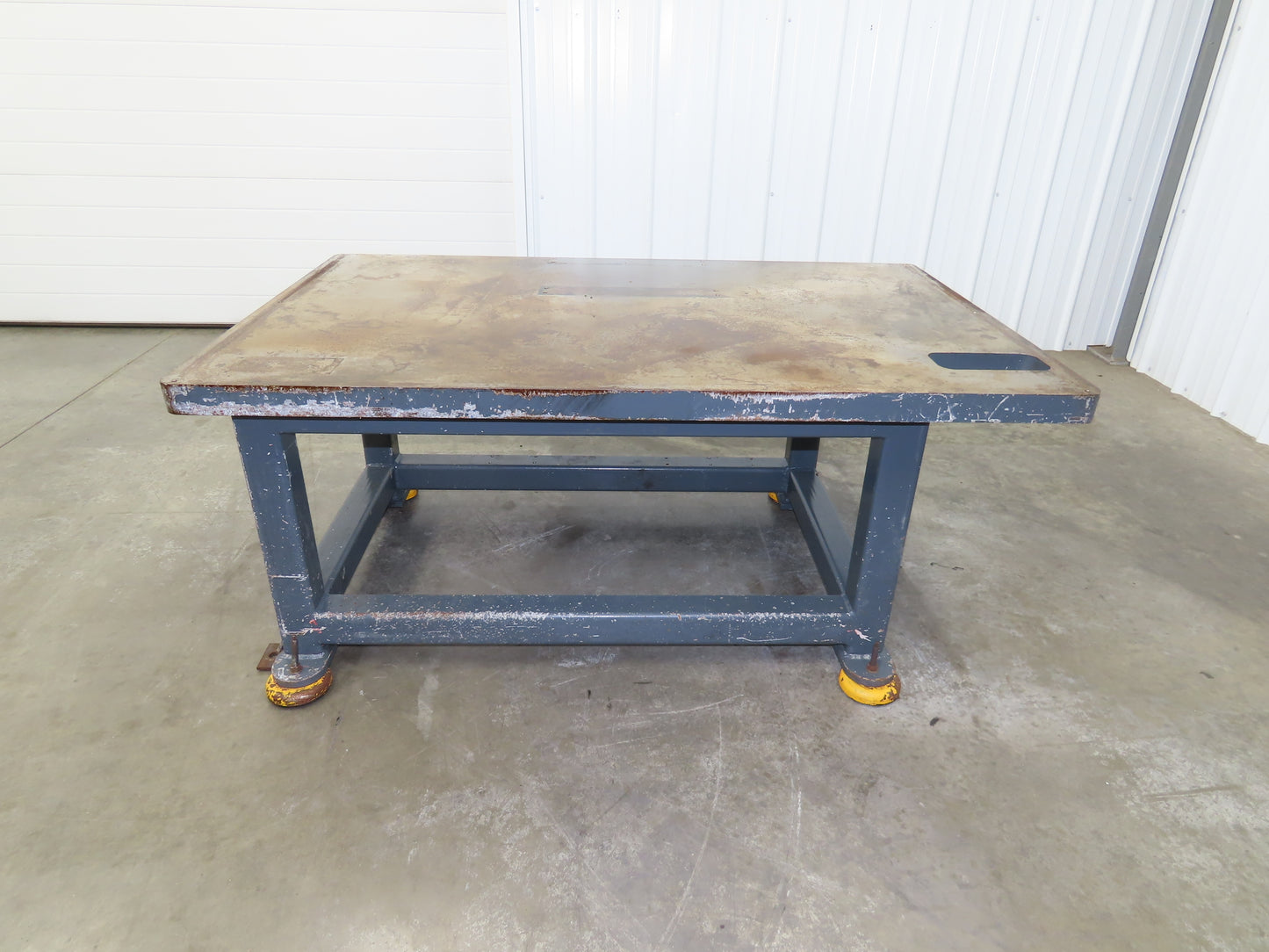 2" Steel Top Machine Base Welding Table Work Bench 58x36" Top 26" H