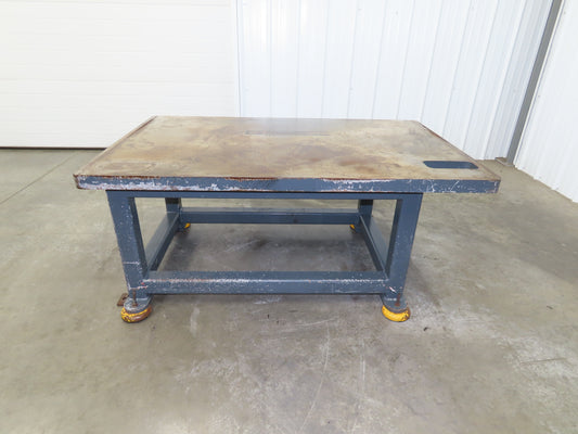 2" Steel Top Machine Base Welding Table Work Bench 58x36" Top 26" H