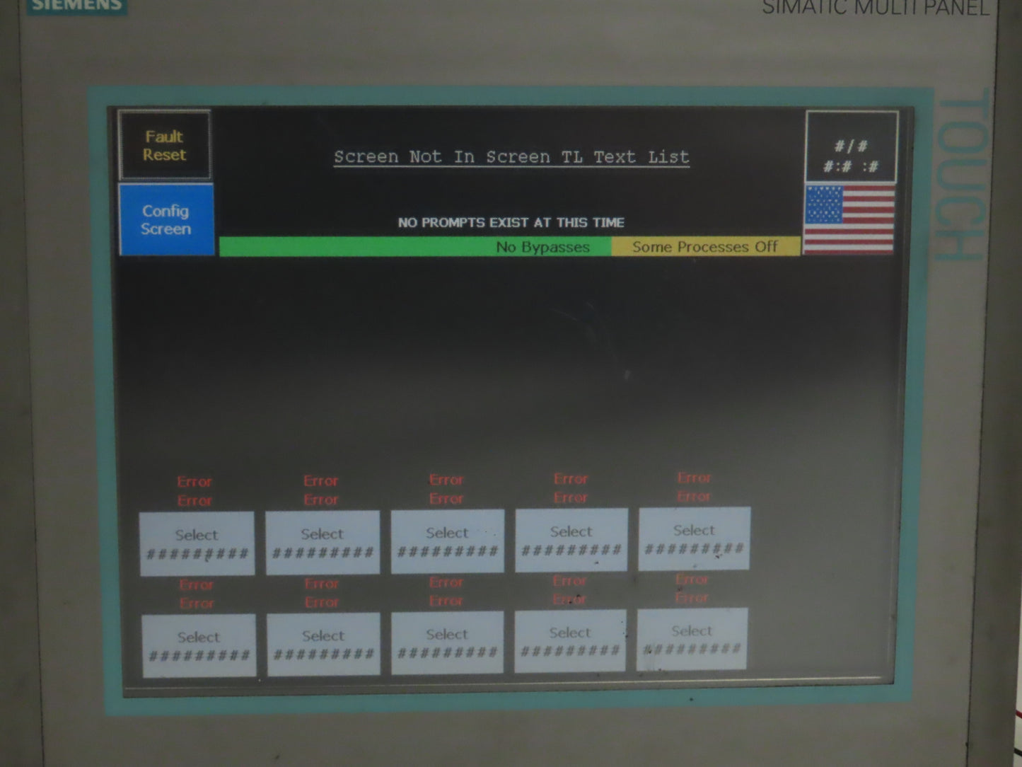 Siemens 6AV6 644-0AA01-2AX0 MP377 Simatic 12" HMI Touch Screen Control Panel