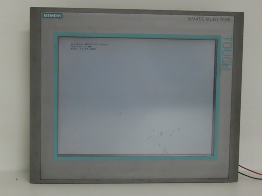 Siemens 6AV6 644-0AA01-2AX0 MP377 Simatic 12" HMI Touch Screen Control Panel