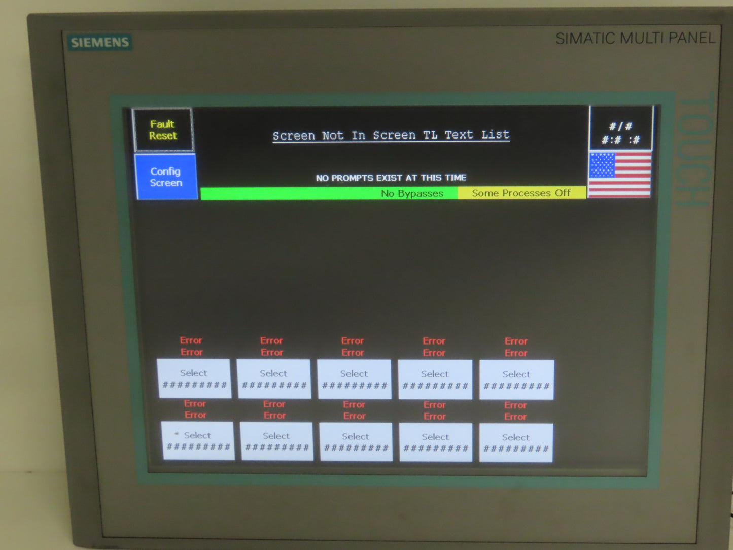 Siemens 6AV6 644-0AA01-2AX0 MP377 Simatic 12" HMI Touch Screen Control Panel