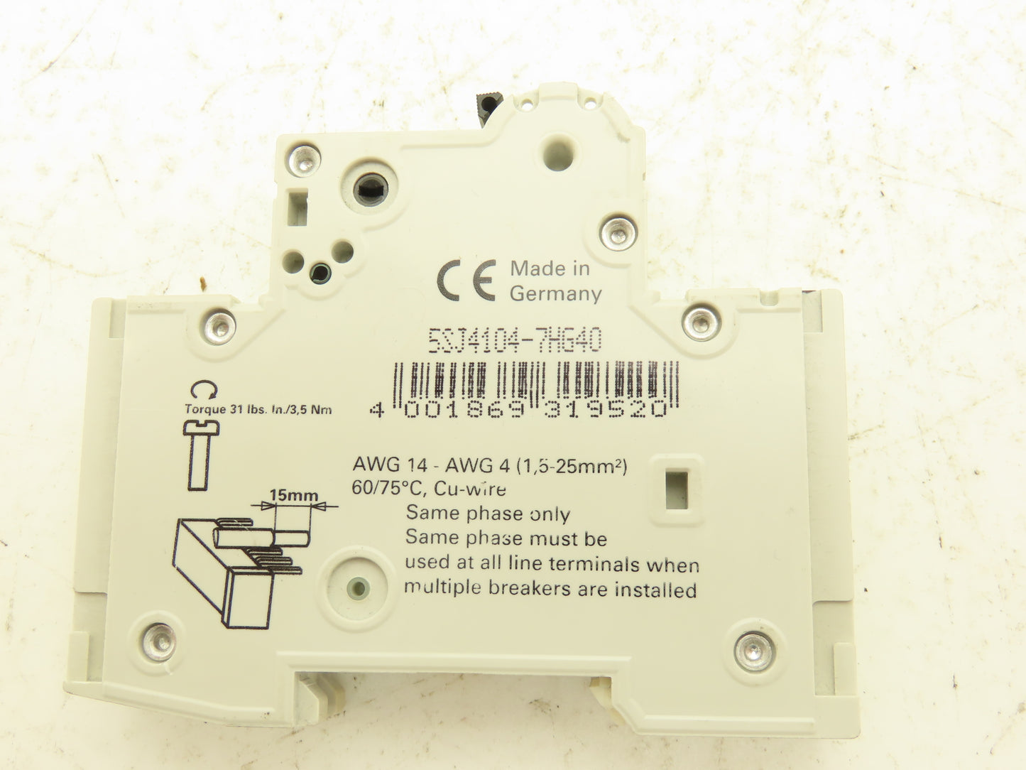 Siemens 5SJ4104-7HG40 Miniature Circuit Breaker 4A 240VAC 1 Pole Lot of 11