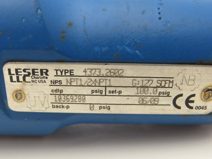 Leser LLC 4373.2602 Safety Relief Valve 30PSI Setpoint 1/2" NPT X 1" NPT