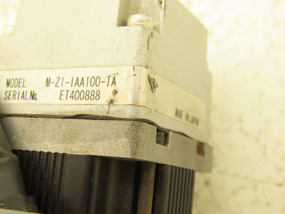 Nidec-Shimpo EVSC-15B-100  1:15 Ratio Gear Reducer W/ M-Z1-IAA100-TA Servo Motor