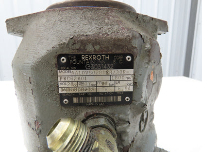 Rexroth AA10VS028DFR/30R-PKC62K01 Hydraulic Axial Piston Pump 1800 RPM Vol 28cc