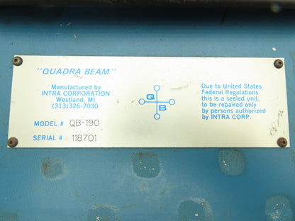 Intra Quadra-Beam QB-190 Laser Master Control & Display Unit