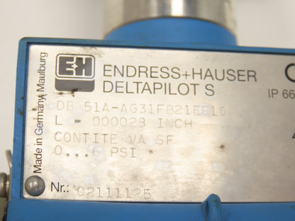 Endress Hauser DB51A-AG31FB21EE10 Pressure Transmitter Guage Hydrostatic Level