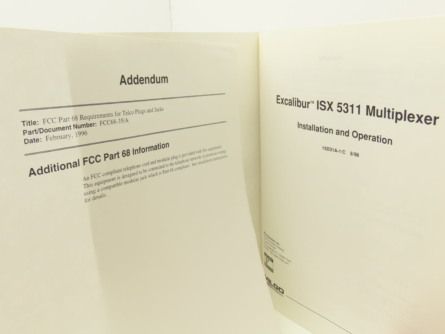 Timeplex Milgo Excalibur ISX 5311 Multiplexer 15-31C1001121B