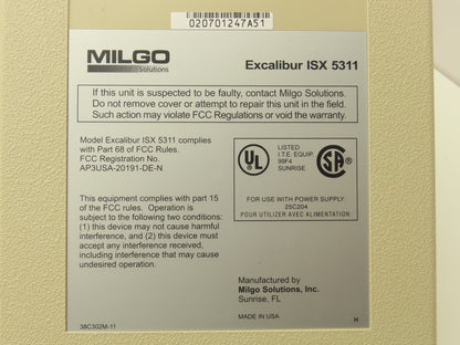 Timeplex Milgo Excalibur ISX 5311 Multiplexer 15-31C1001121B