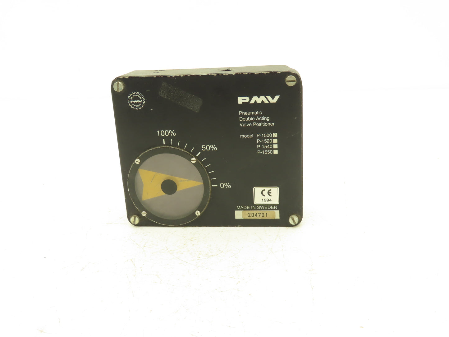 PMV P-1500 Pneumatic Valve Positioner Double Acting 3/4"x 1/2" Shaft