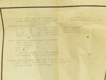 Mettler Toledo 130789R0C Weigh Scale Load Cell 5000 Lb