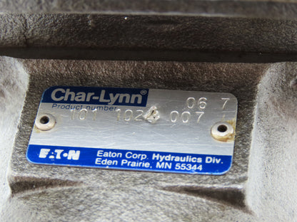 Eaton 101 1024 007 Char Lynn Hydraulic Gerotor Spool Motor 15GPM 1250 PSI 4-Bolt