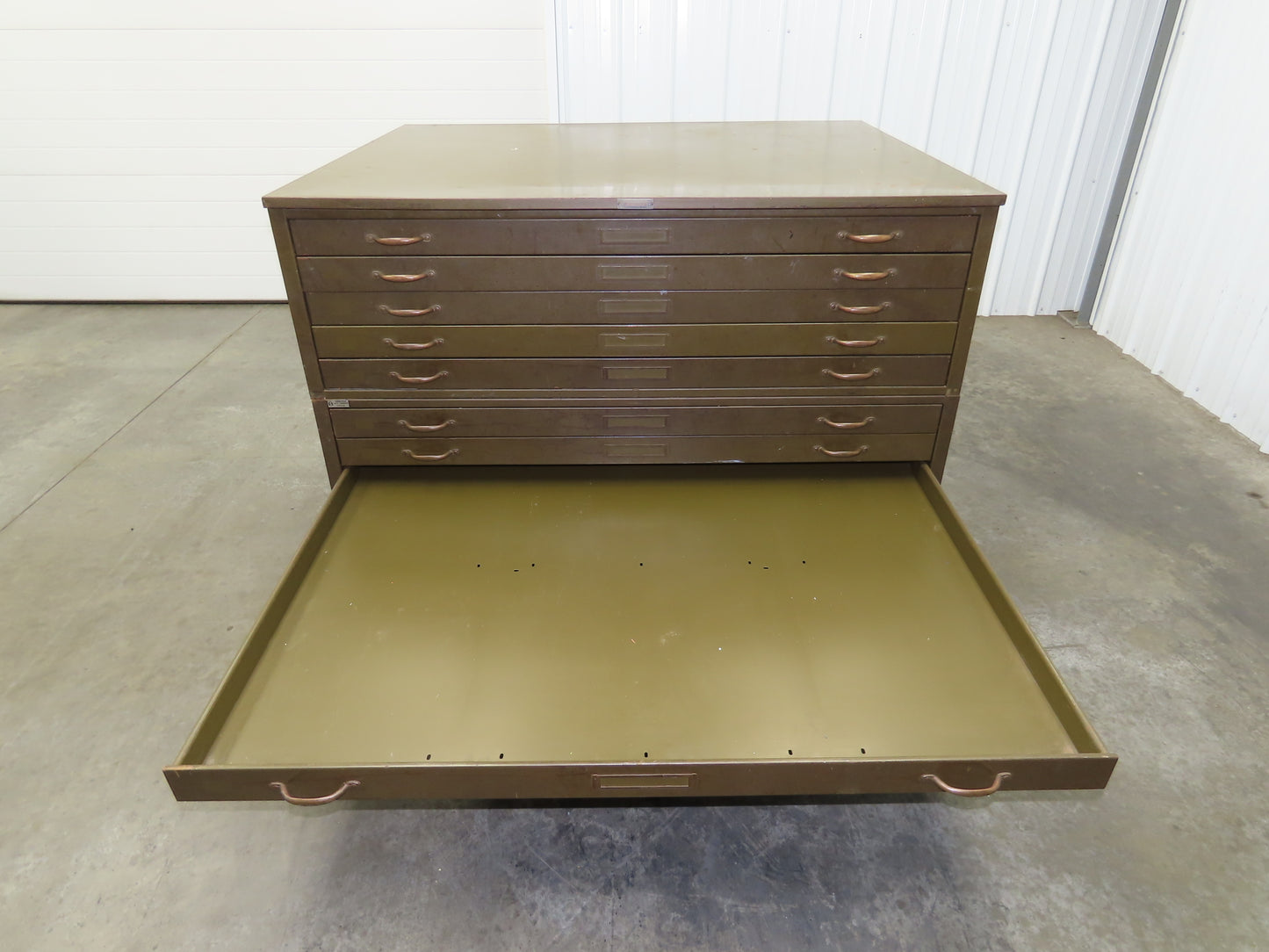 Hamilton Vintage Blueprint File Metal Cabinet 54×42x36" 10 Drawers Map Draft