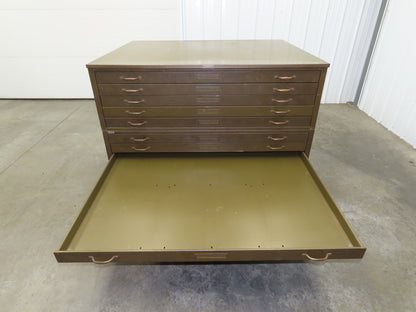 Hamilton Vintage Blueprint File Metal Cabinet 54×42x36" 10 Drawers Map Draft