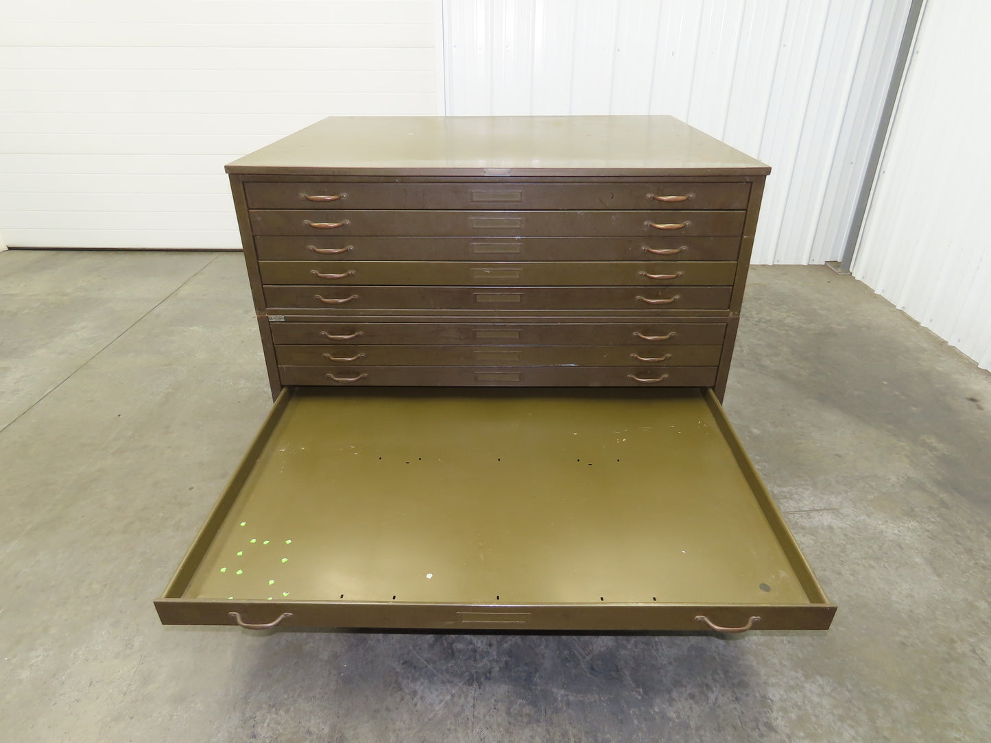 Hamilton Vintage Blueprint File Metal Cabinet 54×42x36" 10 Drawers Map Draft