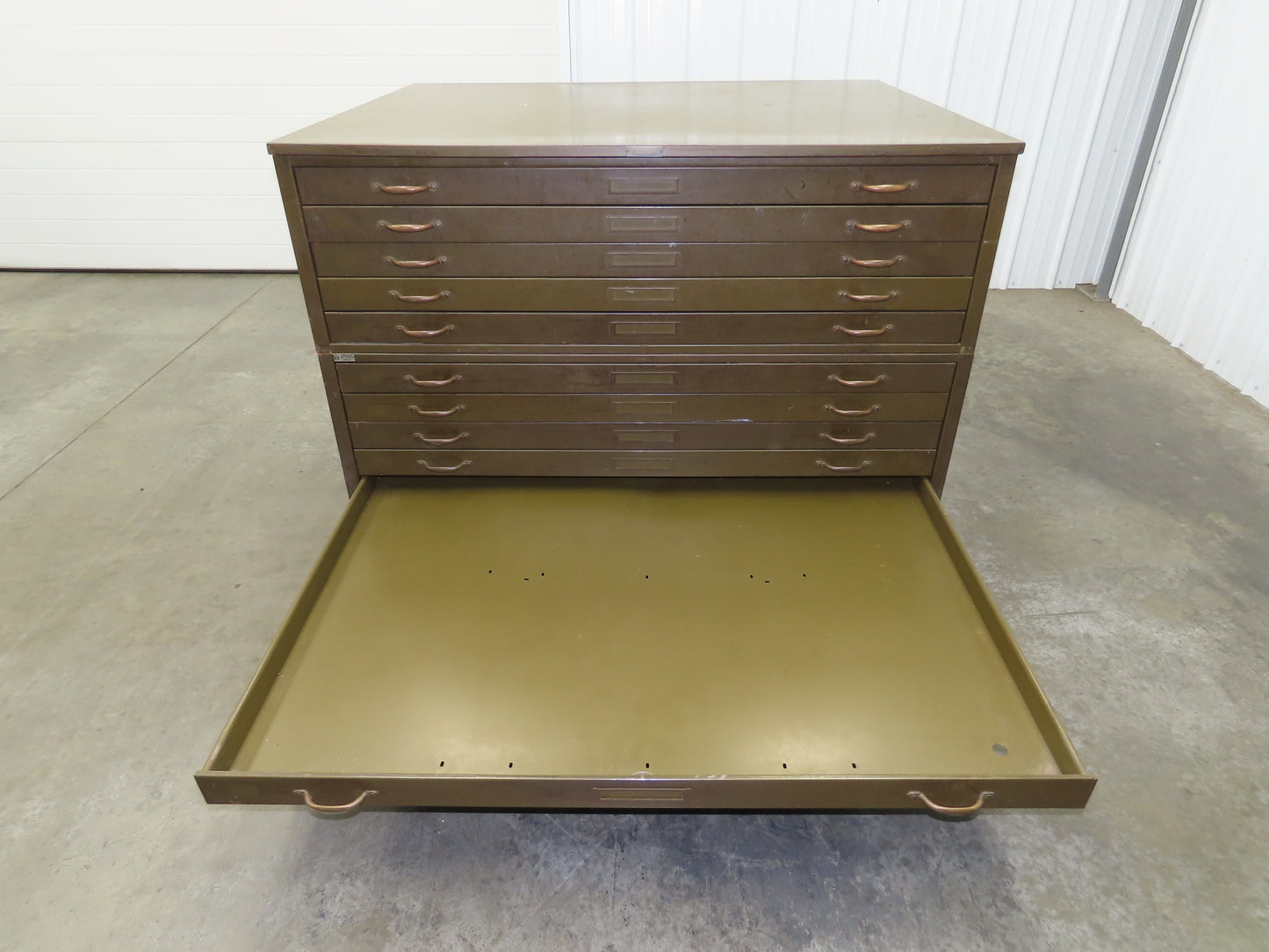 Hamilton Vintage Blueprint File Metal Cabinet 54×42x36" 10 Drawers Map Draft